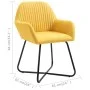 Esstischstühle, 4 Stück, gelber Stoff von vidaXL, Essstühle - Ref: Foro24-277108, Preis: 355,74 €, Rabatt: %