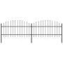 Garden fence with black steel spearheads (1-1.25)x3.4 m by vidaXL, fence panels - Ref: Foro24-277722, Price: 159,10 €, Discou...