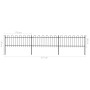 Gartenzaun mit schwarzen Stahlringspitzen 5,1 x 0,8 m von vidaXL, Zaunpaneele - Ref: Foro24-277649, Preis: 147,03 €, Rabatt: %