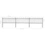 Gartenzaun mit schwarzen Stahlringspitzen 5,1 x 0,8 m von vidaXL, Zaunpaneele - Ref: Foro24-277649, Preis: 197,41 €, Rabatt: %