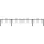 Garden fence with black steel spearheads (1.25-1.5)x6.8m by vidaXL, fence panels - Ref: Foro24-277733, Price: 275,29 €, Disco...