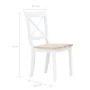 Esszimmerstühle, 6 Stück, massives weißes Gummibaumholz und Holz von vidaXL, Essstühle - Ref: Foro24-277544, Preis: 443,17 €,...