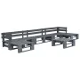 6-piece gray wood pallet garden furniture set by vidaXL, Garden sets - Ref: Foro24-276320, Price: 351,02 €, Discount: %
