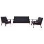 3-Piece Black Faux Leather Sofa Set by vidaXL, Sofas - Ref: Foro24-278398, Price: 515,97 €, Discount: %