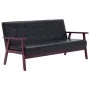 3-Piece Black Faux Leather Sofa Set by vidaXL, Sofas - Ref: Foro24-278398, Price: 515,97 €, Discount: %