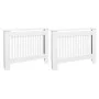 Cubiertas para radiador 2 unidades MDF blanco 112 cm de vidaXL, Accesorios para radiadores de calefacción - Ref: Foro24-27600...