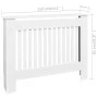 Cubiertas para radiador 2 unidades MDF blanco 112 cm de vidaXL, Accesorios para radiadores de calefacción - Ref: Foro24-27600...