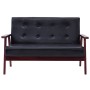 3-teilige Sofagarnitur aus schwarzem Kunstleder von vidaXL, Sofas - Ref: Foro24-278398, Preis: 533,02 €, Rabatt: %
