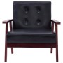 3-teilige Sofagarnitur aus schwarzem Kunstleder von vidaXL, Sofas - Ref: Foro24-278398, Preis: 533,02 €, Rabatt: %