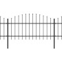Gartenzaun mit Speerspitzen aus schwarzem Stahl (1-1,25) x 15,3 m von vidaXL, Zaunpaneele - Ref: Foro24-277729, Preis: 680,36...