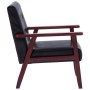 3-teilige Sofagarnitur aus schwarzem Kunstleder von vidaXL, Sofas - Ref: Foro24-278398, Preis: 533,02 €, Rabatt: %