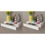 Schwebende Wandregale mit Schubladen 2 Stück weiß 48 cm von vidaXL, Regale und Regale - Ref: Foro24-276001, Preis: 80,67 €, R...