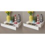 Schwebende Wandregale mit Schubladen 2 Stück weiß 48 cm von vidaXL, Regale und Regale - Ref: Foro24-276001, Preis: 76,46 €, R...