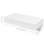 Floating wall shelves with drawers 2 pcs white 48 cm by vidaXL, Shelves and shelves - Ref: Foro24-276001, Price: 76,46 €, Dis...