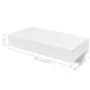 Floating wall shelves with drawers 2 pcs white 48 cm by vidaXL, Shelves and shelves - Ref: Foro24-276001, Price: 80,67 €, Dis...