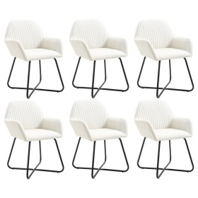 Sillas de comedor 6 unidades tela color crema by vidaXL, dining chairs - Ref: Foro24-277099, Price: 663,32 €, Discount: %