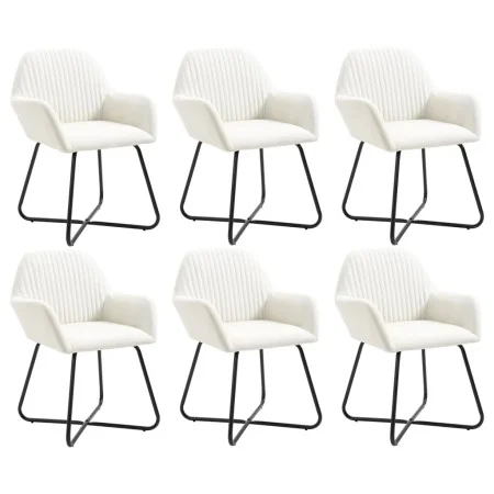 Esstischstühle, 6 Stück, Stoff in Cremefarbe. von vidaXL, Essstühle - Ref: Foro24-277099, Preis: 664,08 €, Rabatt: %