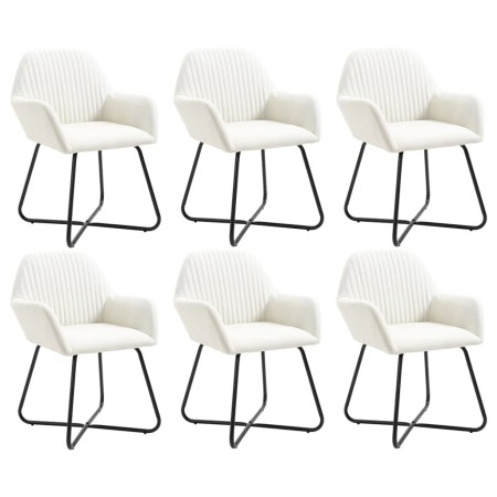 Esstischstühle, 6 Stück, Stoff in Cremefarbe. von vidaXL, Essstühle - Ref: Foro24-277099, Preis: 674,31 €, Rabatt: %