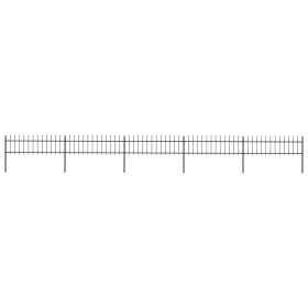 Garden fence with black steel spear points 8.5x0.6 m by vidaXL, fence panels - Ref: Foro24-277597, Price: 219,17 €, Discount: %