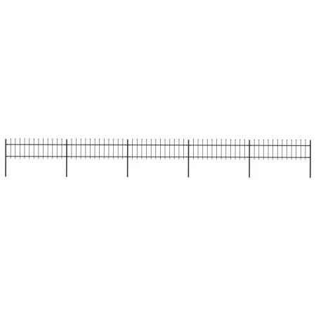 Gartenzaun mit Speerspitzen Stahl schwarz 8,5x0,6 m von vidaXL, Zaunpaneele - Ref: Foro24-277597, Preis: 223,25 €, Rabatt: %