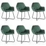Sillas de comedor 6 unidades de terciopelo verde de vidaXL, Sillas de comedor - Ref: Foro24-277008, Precio: 688,39 €, Descuen...