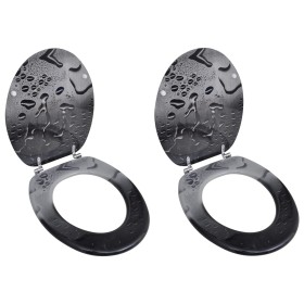 Toilet seats with lids 2 pcs MDF water by vidaXL, Toilet and bidet seats - Ref: Foro24-275916, Price: 86,94 €, Discount: %