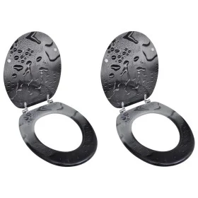 Toilettensitze mit Deckel 2 Stück MDF Wasser von vidaXL, Toiletten- und Bidetsitze - Ref: Foro24-275916, Preis: 79,53 €, Raba...