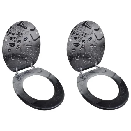 Toilet seats with lids 2 pcs MDF water by vidaXL, Toilet and bidet seats - Ref: Foro24-275916, Price: 79,53 €, Discount: %