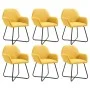 Esszimmerstühle 6 Einheiten aus gelbem Stoff von vidaXL, Essstühle - Ref: Foro24-277109, Preis: 603,79 €, Rabatt: %