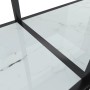 Mesa consola vidrio templado blanco 220x35x75,5 cm de vidaXL, Mesas auxiliares - Ref: Foro24-331712, Precio: 113,34 €, Descue...