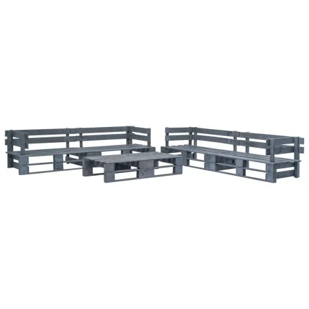 6-piece gray wood pallet garden furniture set by vidaXL, Garden sets - Ref: Foro24-276322, Price: 475,53 €, Discount: %
