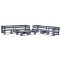 6-teiliges Gartenmöbelset aus grauer Holzpalette von vidaXL, Gartensets - Ref: Foro24-276322, Preis: 450,46 €, Rabatt: %