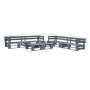 6-teiliges Gartenmöbelset aus grauer Holzpalette von vidaXL, Gartensets - Ref: Foro24-276322, Preis: 450,46 €, Rabatt: %