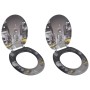Toilet seat covers 2 pcs MDF New York by vidaXL, Toilet and bidet seats - Ref: Foro24-275915, Price: 75,59 €, Discount: %