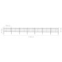 Garden fence with black steel hoop tips 11.9x1 m by vidaXL, fence panels - Ref: Foro24-277662, Price: 383,50 €, Discount: %