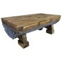 Mesa de centro madera reciclada mixta 90x50x35 cm