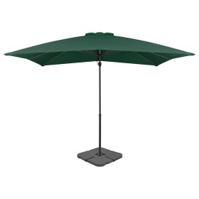 Garden umbrella with green portable base by vidaXL, Umbrellas - Ref: Foro24-276328, Price: 204,44 €, Discount: %