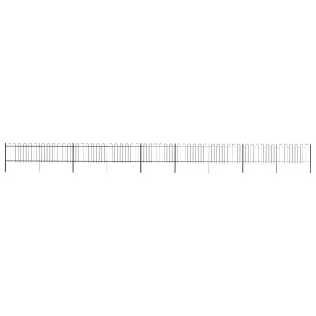 Garden fence with black steel arrow tips 15.3x1 m by vidaXL, fence panels - Ref: Foro24-277664, Price: 557,86 €, Discount: %