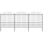 Gartenzaun mit Speerspitzen aus schwarzem Stahl (1,75-2) x 5,1 m von vidaXL, Zaunpaneele - Ref: Foro24-277750, Preis: 278,94 ...