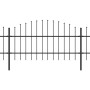 Gartenzaun mit Speerspitzen aus schwarzem Stahl (0,75-1)x3,4 m von vidaXL, Zaunpaneele - Ref: Foro24-277713, Preis: 101,71 €,...
