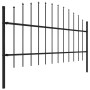 Gartenzaun mit Speerspitzen aus schwarzem Stahl (0,75-1)x3,4 m von vidaXL, Zaunpaneele - Ref: Foro24-277713, Preis: 101,71 €,...