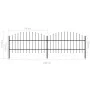 Gartenzaun mit Speerspitzen aus schwarzem Stahl (0,75-1)x3,4 m von vidaXL, Zaunpaneele - Ref: Foro24-277713, Preis: 110,21 €,...
