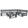 4-piece gray wood pallet garden furniture set by vidaXL, Garden sets - Ref: Foro24-276314, Price: 252,01 €, Discount: %