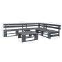 4-piece gray wood pallet garden furniture set by vidaXL, Garden sets - Ref: Foro24-276314, Price: 261,15 €, Discount: %