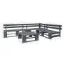4-piece gray wood pallet garden furniture set by vidaXL, Garden sets - Ref: Foro24-276314, Price: 252,01 €, Discount: %
