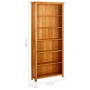 vidaX Massives Eichenholz Regal mit 6 Ebenen 80x22,5x180 cm von vidaXL, Bücherregale und Regale - Ref: Foro24-244470, Preis: ...
