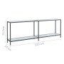 Mesa consola vidrio templado blanco 220x35x75,5 cm de vidaXL, Mesas auxiliares - Ref: Foro24-331712, Precio: 113,34 €, Descue...