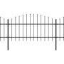 Gartenzaun mit Speerspitzen schwarzer Stahl (1-1,25)x13,6 m von vidaXL, Zaunpaneele - Ref: Foro24-277728, Preis: 627,83 €, Ra...