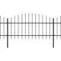 Gartenzaun mit Speerspitzen schwarzer Stahl (1-1,25)x13,6 m von vidaXL, Zaunpaneele - Ref: Foro24-277728, Preis: 671,17 €, Ra...
