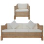 Natural rattan sofa set with cushions 2 pieces by vidaXL, Sofas - Ref: Foro24-278617, Price: 1,00 €, Discount: %